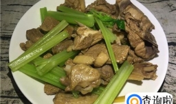 芹菜炒鸭肉的家常做法