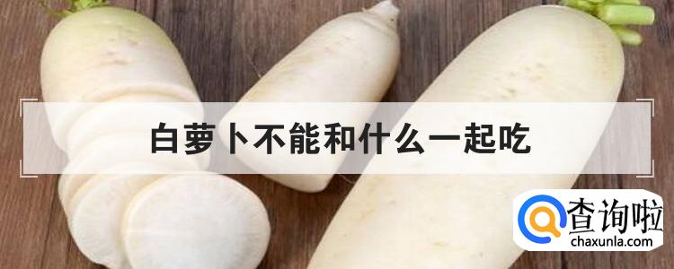 白萝卜不能和什么一起吃