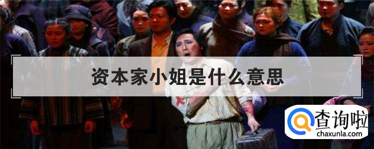 资本家小姐是什么意思