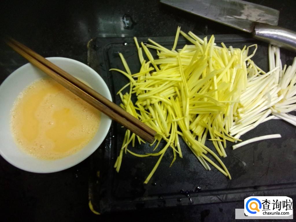 韭黄炒蛋的做法