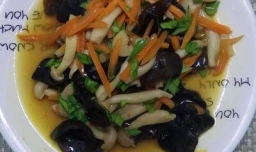 怎样做美味的白玉菇炒木耳？