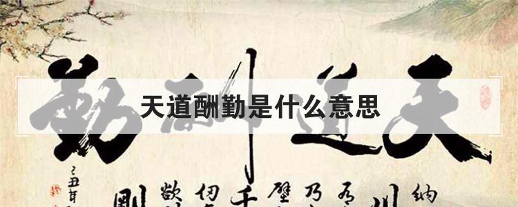 天道酬勤是什么意思
