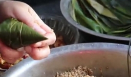 教你如何包一个牛角粽子