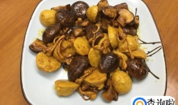 教你做草菇虫草花炒肉丸子