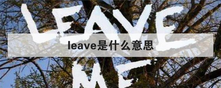 leave是什么意思