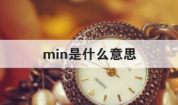 min是什么意思