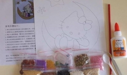 儿童豆贴画我来教你做