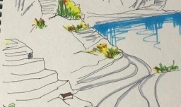 如何绘制高山风景速写？