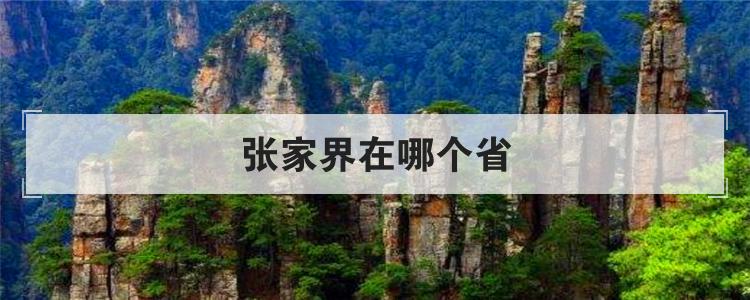 张家界在哪个省