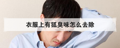 衣服上有狐臭味怎么去除
