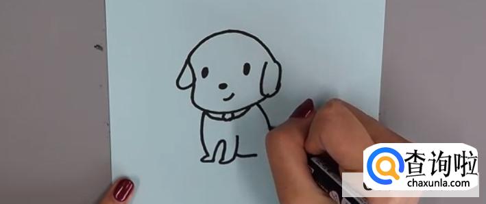 简笔画小狗教程