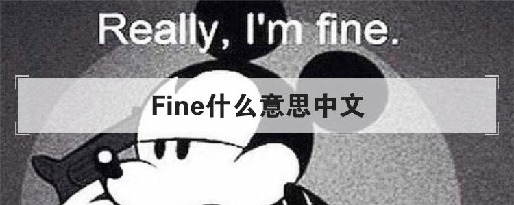 Fine什么意思中文