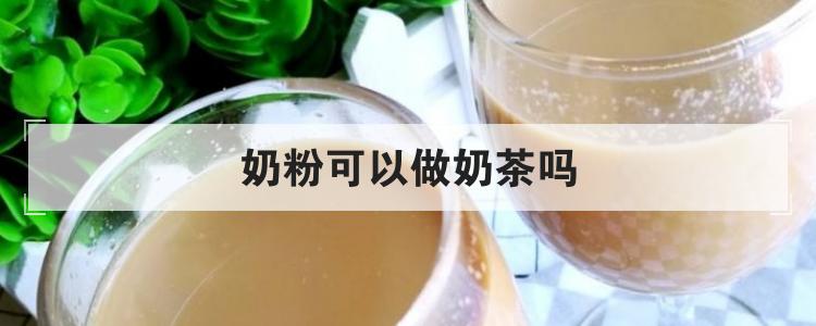 奶粉可以做奶茶吗