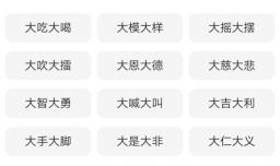 大什么大什么成语