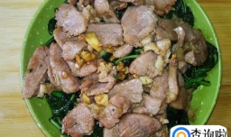 好吃的苋菜肉片的做法