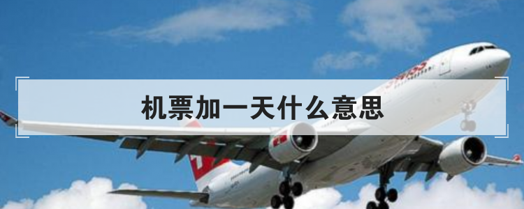 机票加一天什么意思