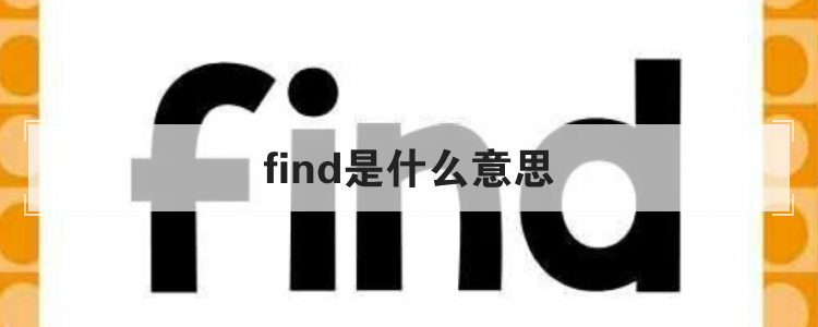 find是什么意思