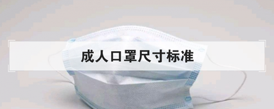 成人口罩尺寸标准