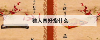 雅人四好指什么
