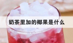 奶茶里加的椰果是什么