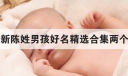 最新陈姓男孩好名精选合集两个字