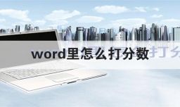word里怎么打分数