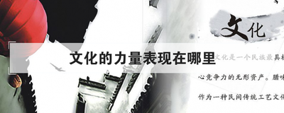 文化的力量表现在哪里