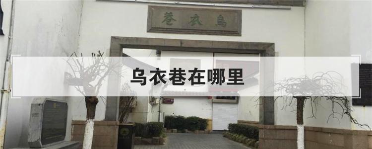 乌衣巷在哪里