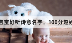 赵姓宝宝好听诗意名字，100分赵姓名字